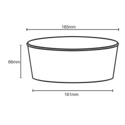 Salaattipurkki 1300ml, ø185mm, 50 kpl/pack - 3