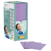 Hammaslääketieteelliset bibs pehmeä hoito plus 3PLY DISPENPERS PURPLE (125 kpl) - 1