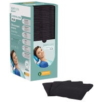 Hammaslääketieteelliset bibs pehmeä hoito plus 3PLY DISPENPERS MUSTA (125 kpl) - 1