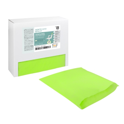 Pehmeä hoito hammaslääkärin lepokansi 29 x 30 cm - limevihreä (150kpl)