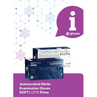 Antimikrobinen nitriilikäsineet Soft Care Prime -  Blue (100kpl)