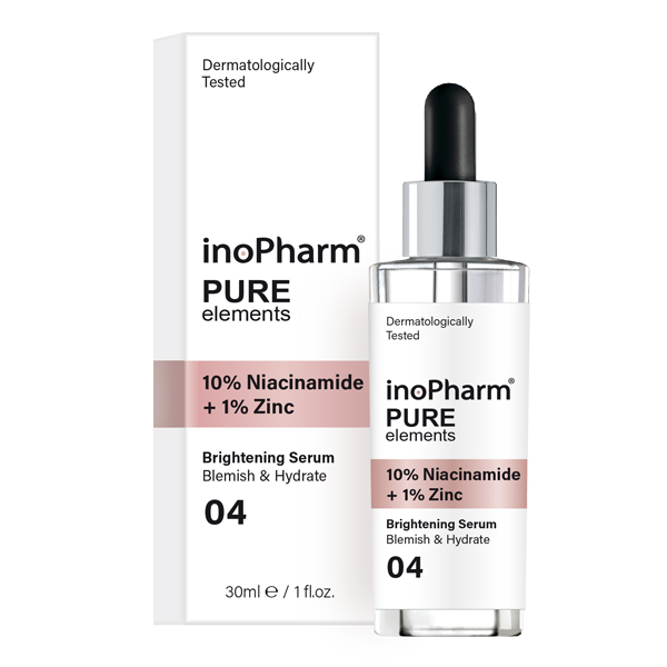 Inopharm Pure Elements kasvot seerumin 10 -prosenttisella niasiinamidilla + 1% sinkin kasvoseerumia