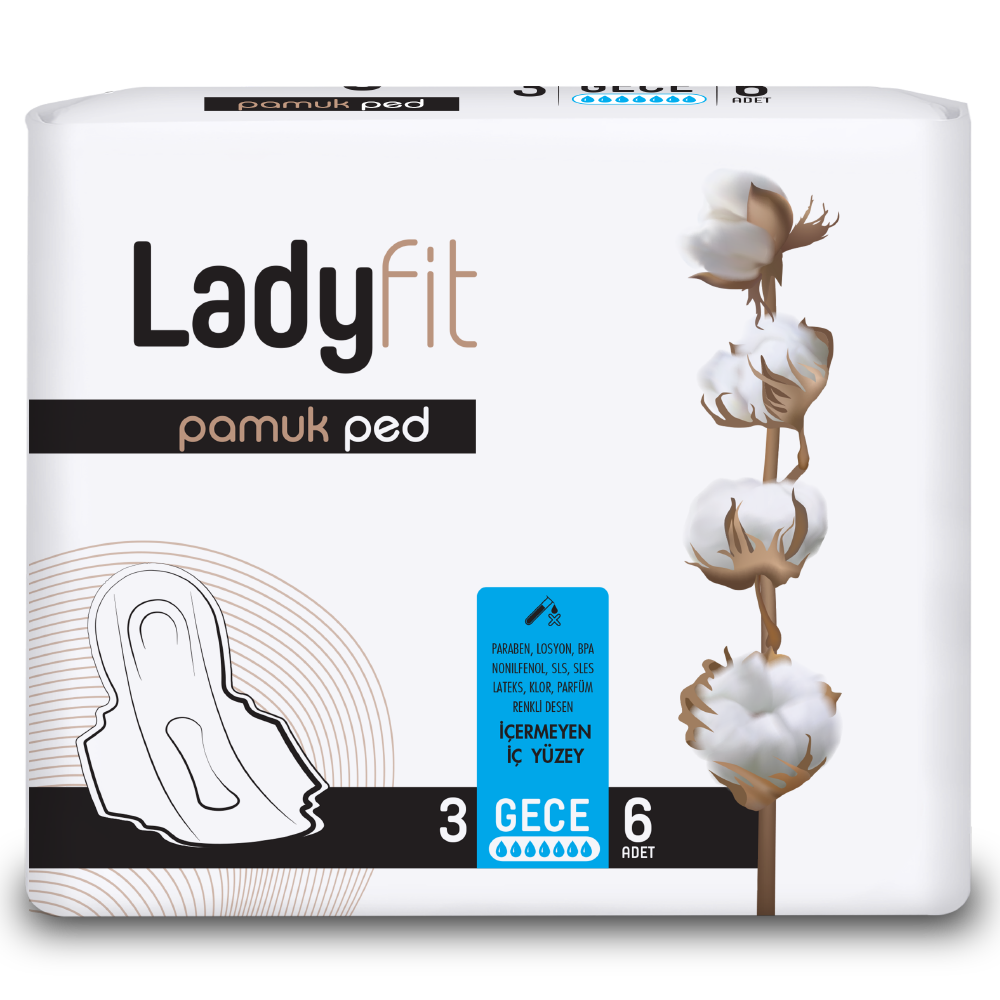 Lady Fit Cotton Saniteetti lautasliinat (yö)