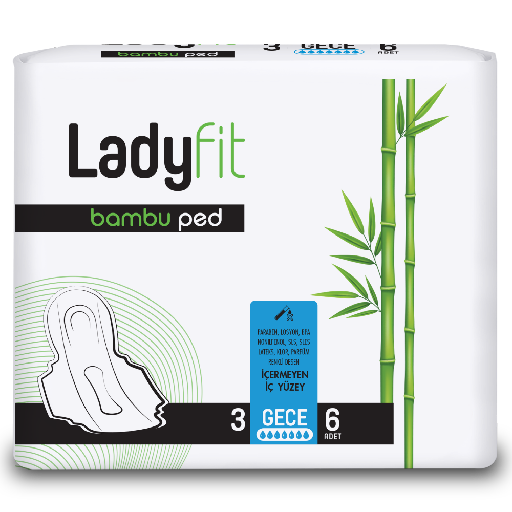 Lady Fit Bamboo Saniteetti lautasliinat (yö)