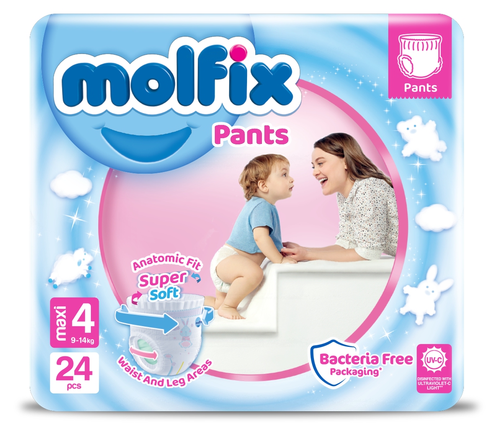 Molfix-pikkuhousun vaipat maxi (7-14 kg) 30 kpl