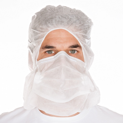 Astro-korkit, joissa on 2-kerroksinen kasvonaamio valkoinen | Tekstiviesti