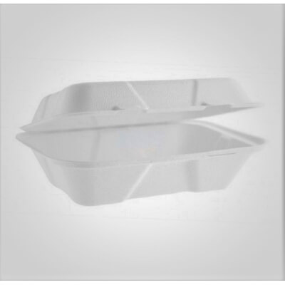 Suuri bagasse -simpukka (228 x 152 mm), 50 kpl pakkausta kohti