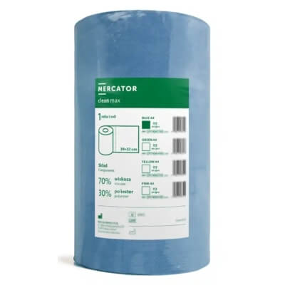 CLEAN MAX BLUE 44 - Teollisuuspuhdistusliina rullassa, sininen