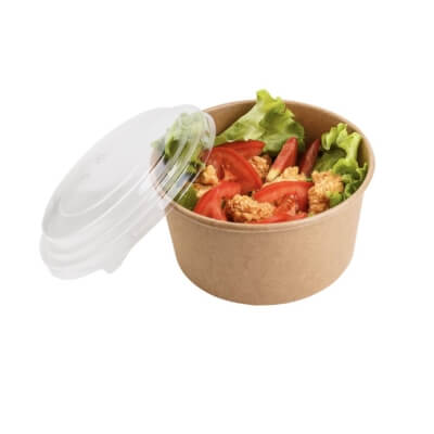 Paperipurkit 1100 ml, Ø185, karaft, 40 kpl pakkaus + Kansi