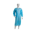 Kuitukangasta valmistettu lääkärin kylpytakki (kalvosin), sininen, 10 kpl.