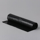 Musta LDPE-jätesäkki, 60 l, 600 x 850 mm, 40 mikronia, 10 säkkiä rullassa.