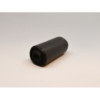 Musta LDPE-jätesäkki, 30 l, 500 x 600 mm, 30 mikronia, 10 säkkiä rullassa.