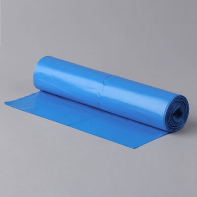 61 Sininen HDPE-jätesäkki, 75 l, 650 x 1000 mm, 50 säkkiä rullassa.