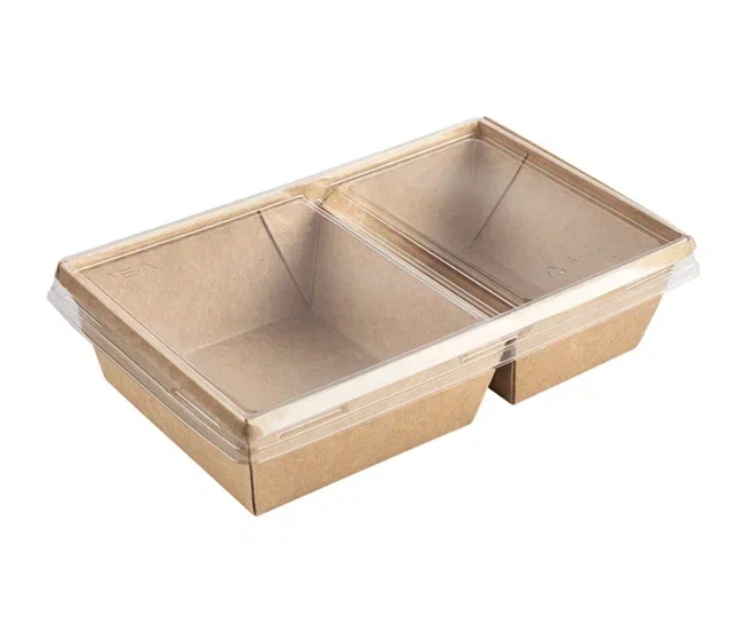 800 ml Kraft-astia, 2 osiota, 100 x 180 x 55 mm, 50 kpl pakkauksessa