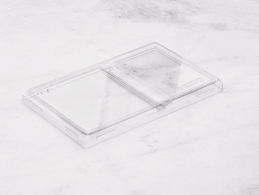 Läpinäkyvä kansi 800 ml, litteä, 2 osaa, 120 x 200 mm, 50 kpl pakkauksessa