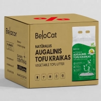 BeloCat TOFU luonnollinen kissanhiekka omenan ja kanelin tuoksulla | 6 l / 2,5 kg - 2