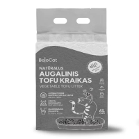 BeloCat TOFU luonnollinen kissanhiekka aktiivihiilellä | 6 l / 2,5 kg - 1