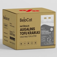 BeloCat TOFU luonnollinen kissanhiekka aktiivihiilellä | 6 l / 2,5 kg - 2