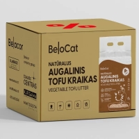 Kissanhiekka “Belocat” TOFU, 6 l / 2,5 kg (kahvi), 100 % luonnollinen - 2