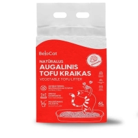 Kissanhiekka “Belocat” TOFU, 6 l / 2,5 kg (vesimeloni), 100 % luonnollinen - 1