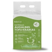 Kissanhiekka “Belocat” TOFU, 6 l / 2,5 kg (vihreän teen tuoksuinen), 100 % luonnollinen - 1