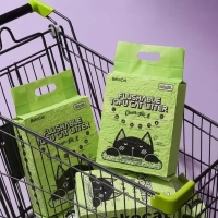 Kissanhiekka “Flushable” TOFU, 6 l / 2,5 kg (vihreä tee), 100 % luonnollinen - 2