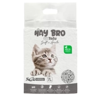 TOFU-kissanhiekka kissoille “HayBro” 7 l / 2,5 kg (hiili), 100 % luonnollinen - 1