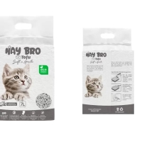 TOFU-kissanhiekka kissoille “HayBro” 7 l / 2,5 kg (hiili), 100 % luonnollinen - 2