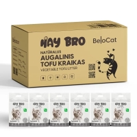 TOFU-kissanhiekka kissoille “HayBro” 7 l / 2,5 kg (hiili), 100 % luonnollinen - 3