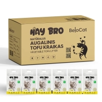 TOFU-kissanhiekka kissoille “HayBro” 7 l / 2,5 kg (sitruuna), 100 % luonnollinen - 3