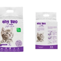 TOFU-kissanhiekka kissoille “HayBro” 7 l / 2,5 kg (mustaherukka), 100 % luonnollinen - 2