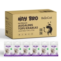 TOFU-kissanhiekka kissoille “HayBro” 7 l / 2,5 kg (mustaherukka), 100 % luonnollinen - 3