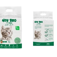 TOFU-kissanhiekka kissoille “HayBro” 7 l / 2,5 kg (mänty), 100 % luonnollinen - 2