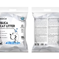 Silikageelipohjainen kissanhiekka “BeloCat” 18 l / 7 kg (Premium), 100 % luonnollinen - 2