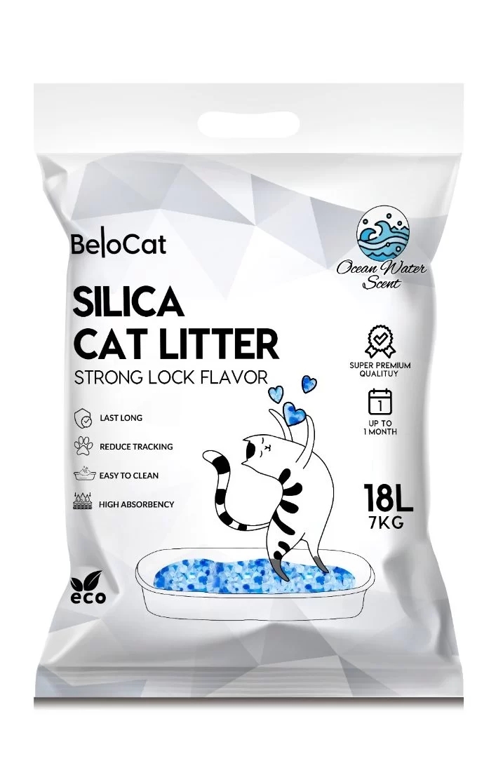 Silikageelipohjainen kissanhiekka “BeloCat” 18 l / 7 kg (Premium), 100 % luonnollinen