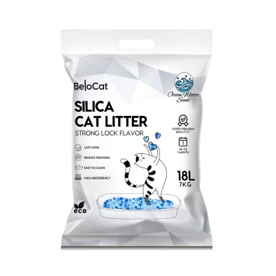Silikageelipohjainen kissanhiekka “BeloCat” 18 l / 7 kg (Premium), 100 % luonnollinen