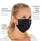 Kasvonaamarit Tyyppi II, 3-kerroksinen | PP Black 50TK